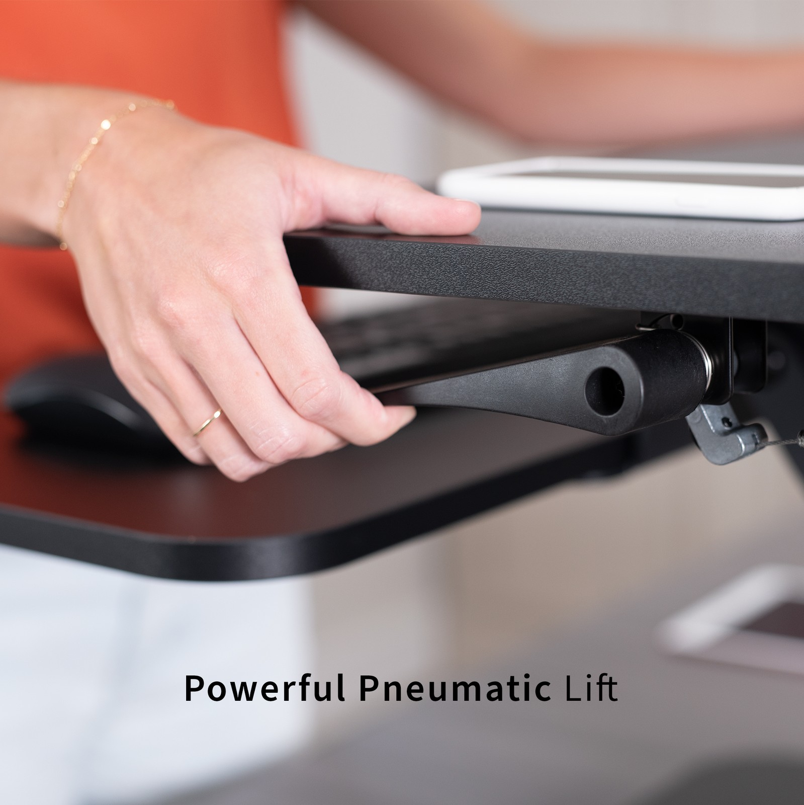 VIVO Height Adjustable Standing Desk Gas Spring Riser 25″ Tabletop Sit Stand