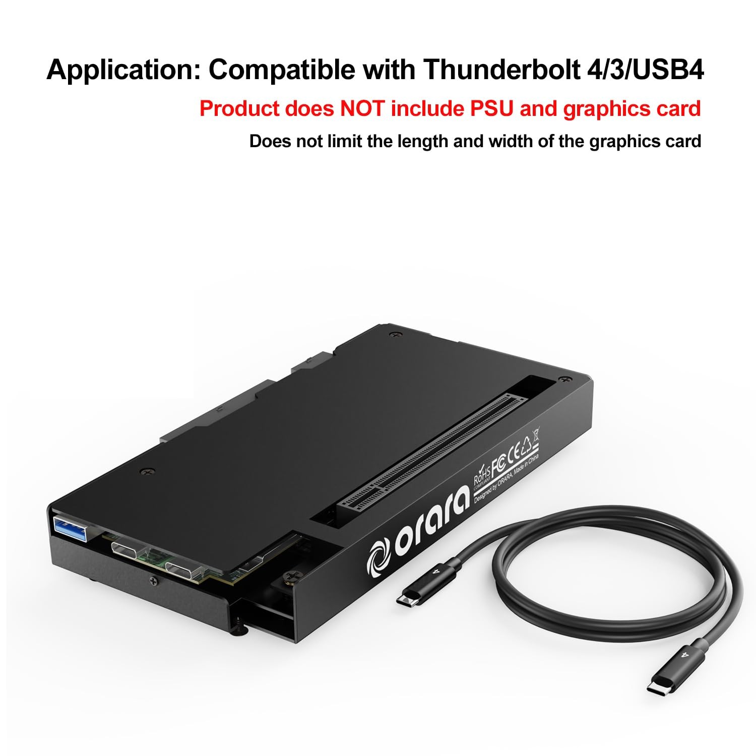 External GPU Dock Station, Mini eGPU Enclosure Only Compatible with Thunderbolt