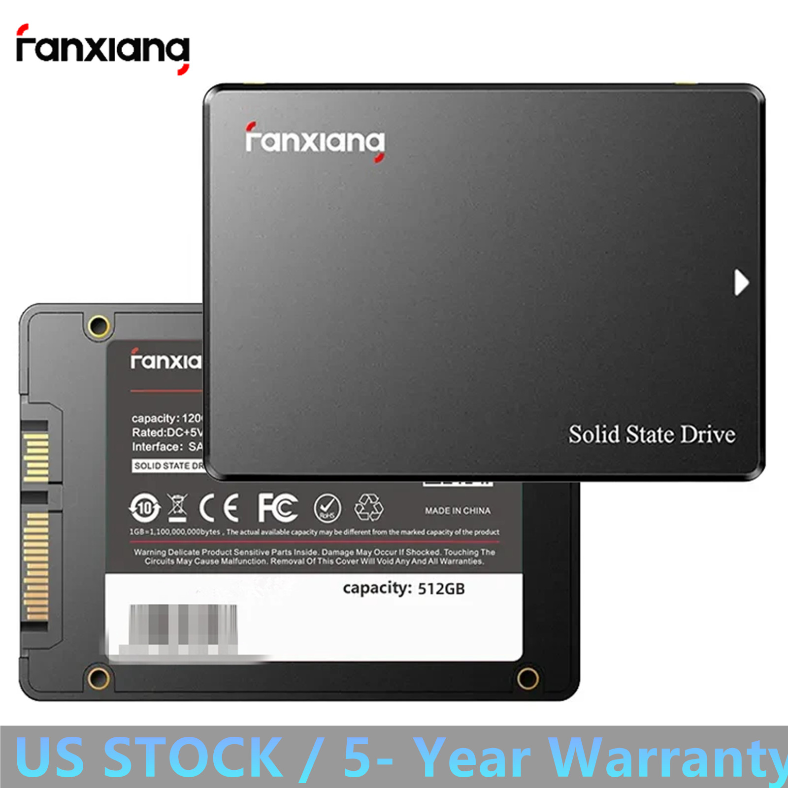 Fanxiang 512GB 2.5” SATA III SSD 560MB/s Internal Solid State Drive For Mac PC