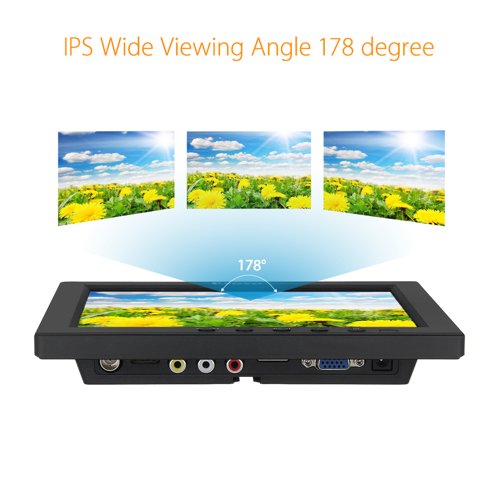 Eyoyo 8″ TFT LCD Monitor Color Screen HDMI BNC AV VGA with Speakers For CCTV DVD