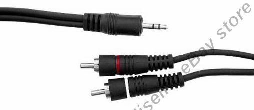 Lot25 HQ 6ft Stereo 1/8″Male~Dual RCA-M Audio Cable/Cord,3.5mm PC/IPOD~AUX{BLACK