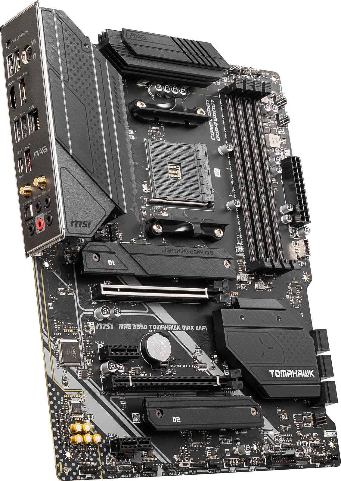 MSI – B550 TOMAHAWK MAX WIFI (Socket AM4) AMD B550 ATX DDR4 Wi-Fi 6E Motherbo…