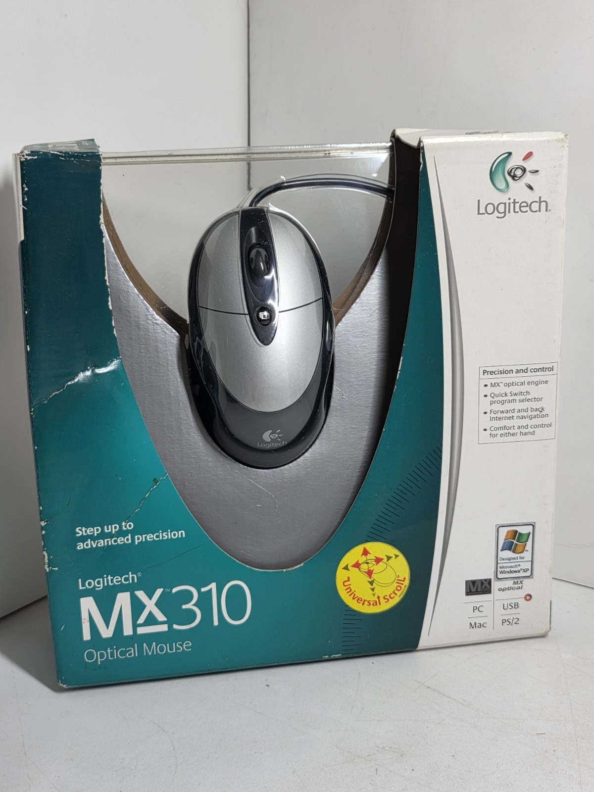 Logitech MX310 Optical Mouse 2003 Universal Scroll PC USB Windows