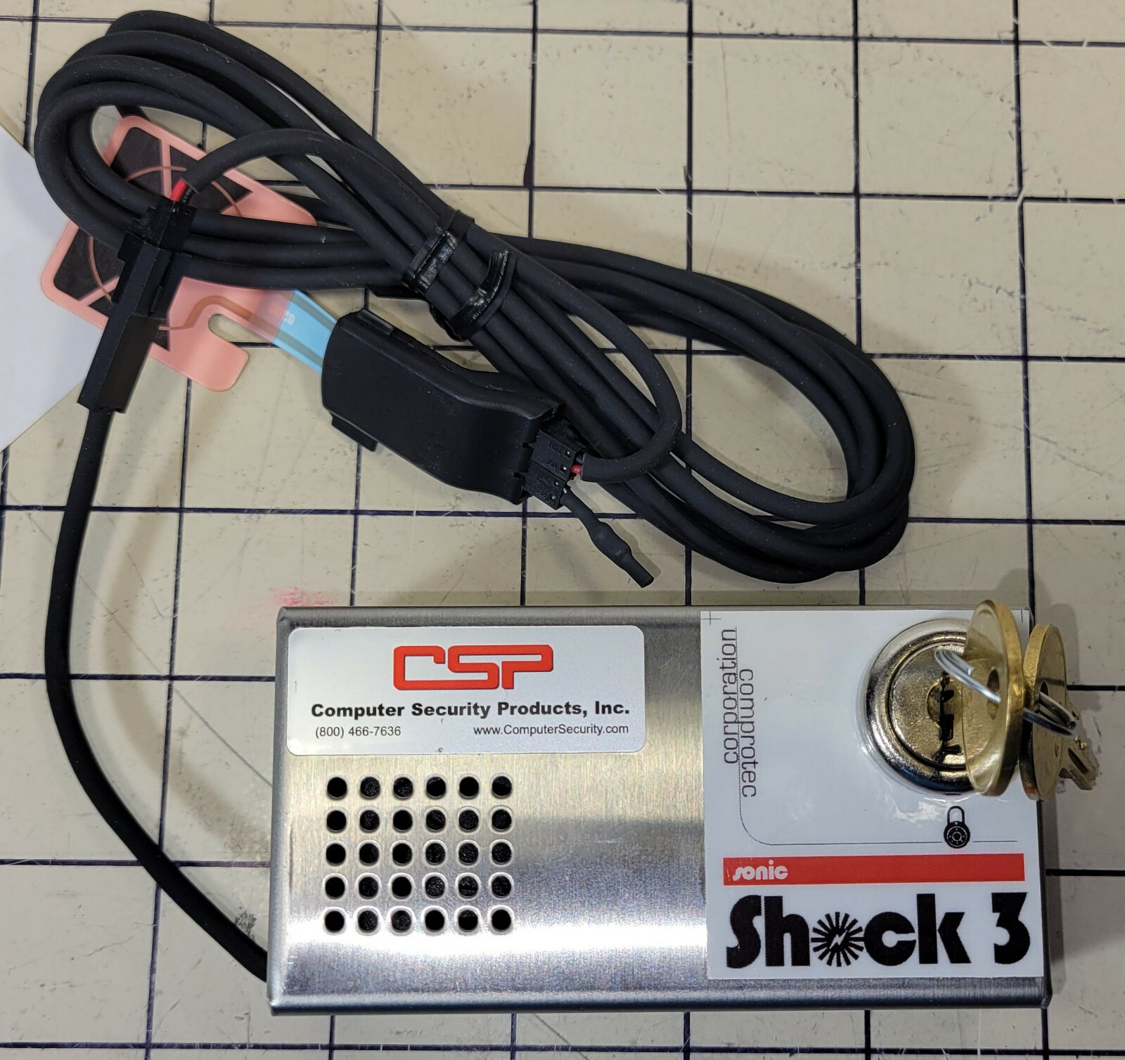 SONIC SHOCK 3 ANTI THEFT ELECTRONIC ALARM (9V battery and GLUE are not included)