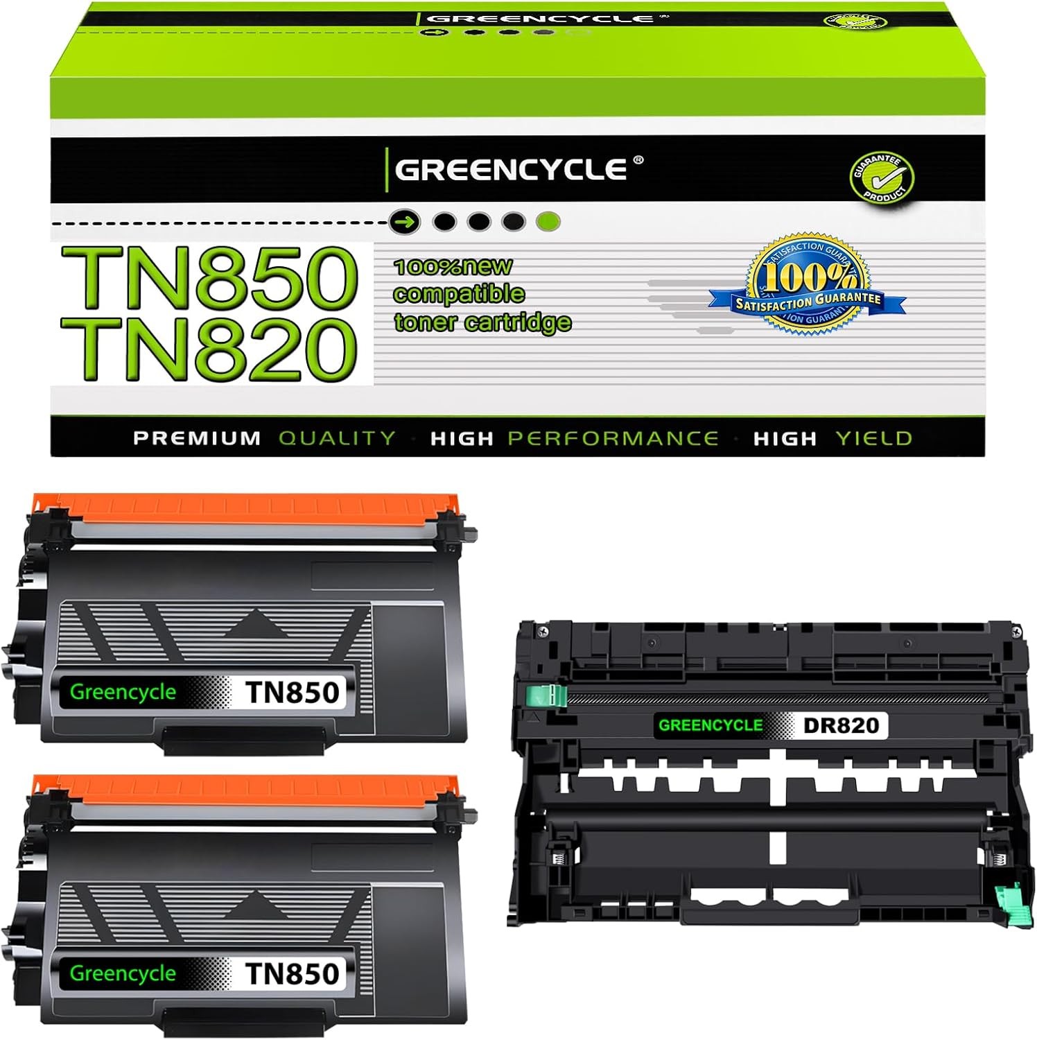 2PK TN850 Toner + 1PK DR820 Drum for Brother HL-L5000D DCP-L5500DN MFC-L6750DW