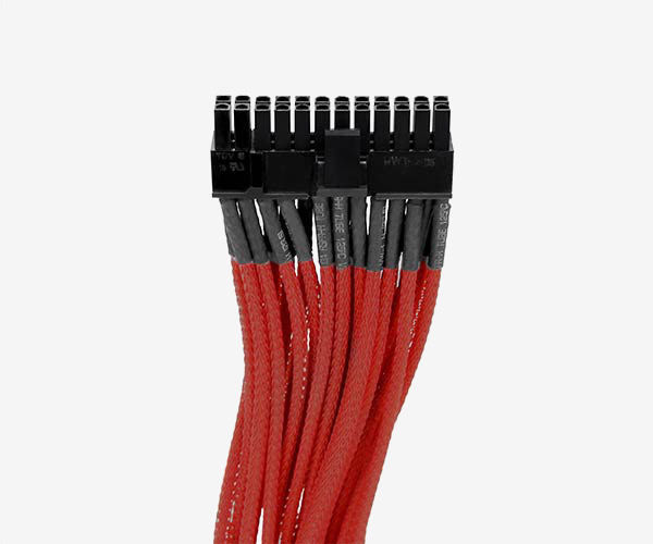 Thermaltake AC-009-CN3NAN-PR Individually Sleeved 20+4Pin ATX Cable � Red