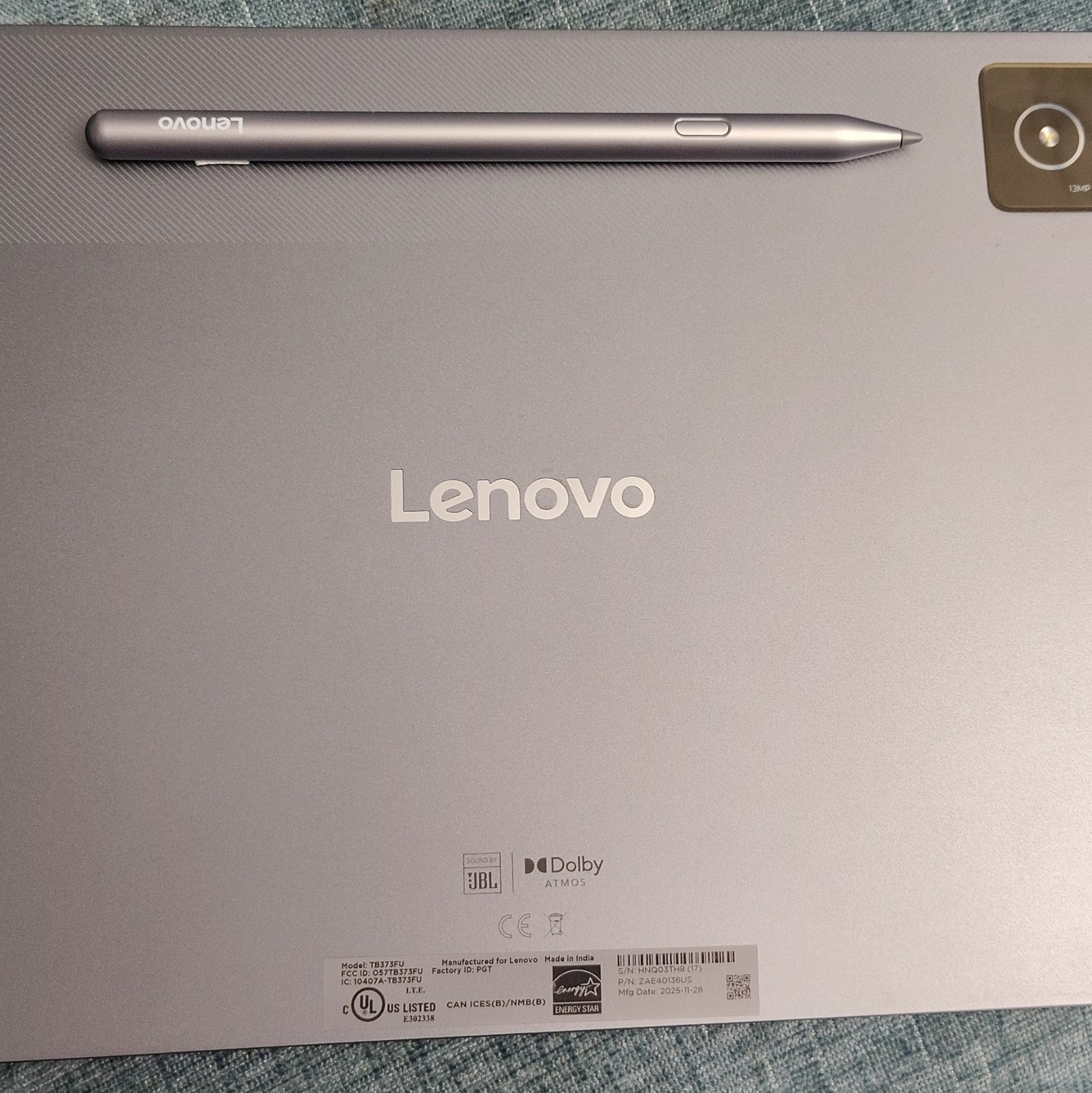 Lenovo Tab P12 12.7″ 128GB 8GB Wi-Fi Gray Tablet w/ Stylus TB370FU