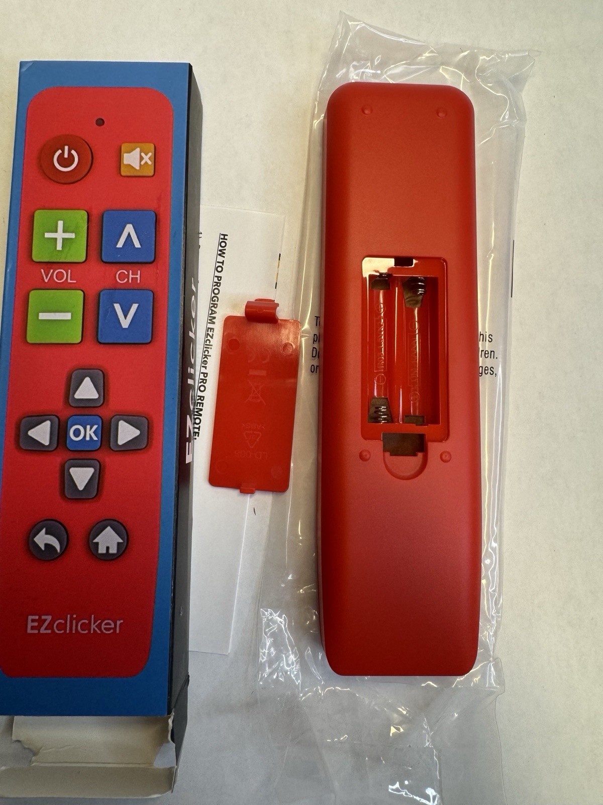 Big Button Universal TV Remote () Simple Easy to Use, Great for Seniors, Red