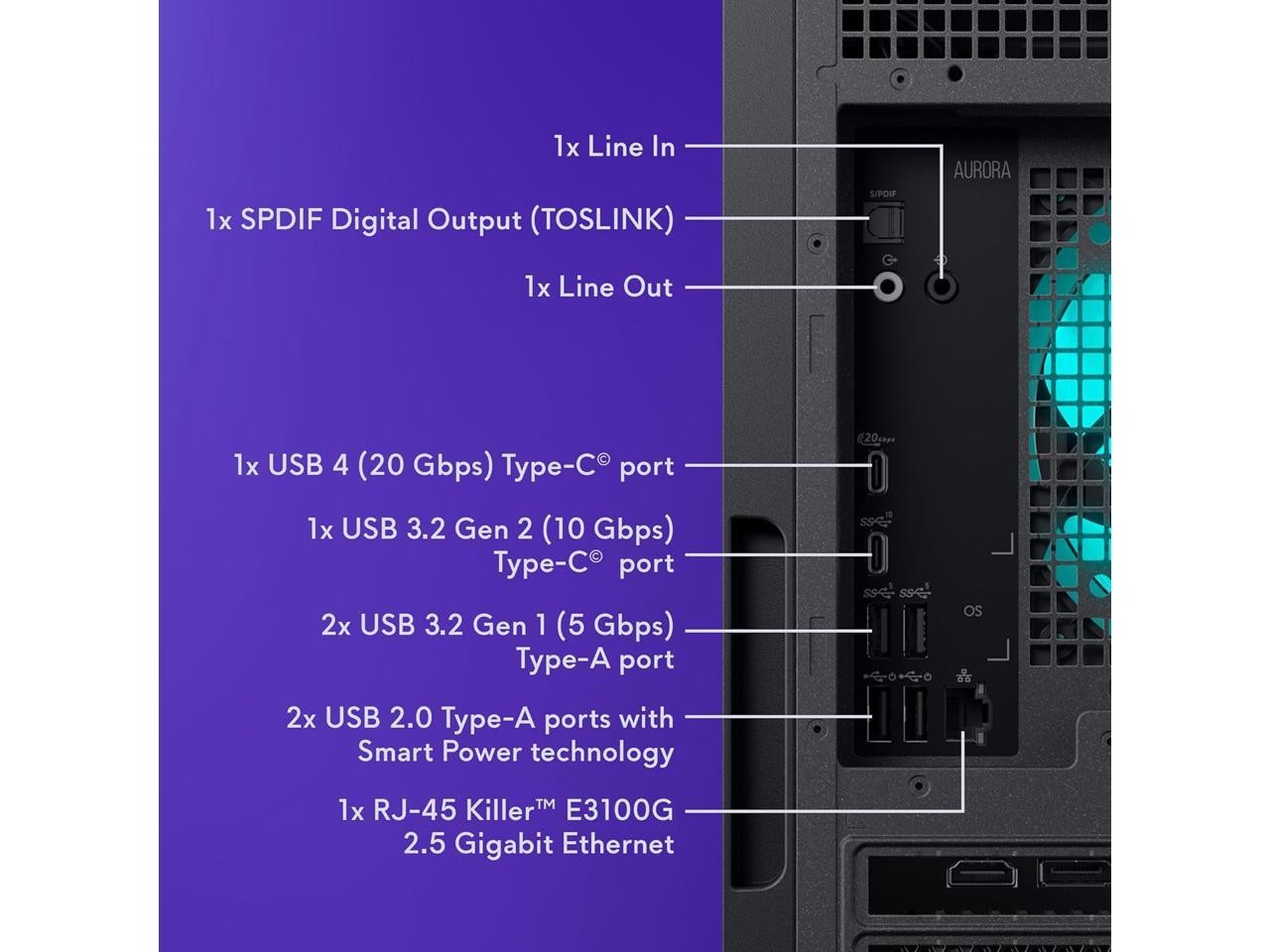 Alienware Aurora Gaming Desktop ACT1250 – Intel Core Ultra 7 265KF Processor, Ai