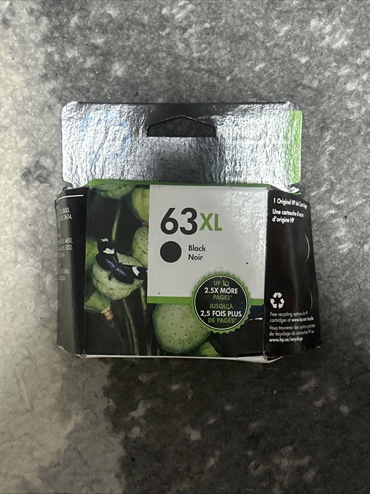 HP 63XL Black Genuine Ink Cartridge EXPIRED 10/2020