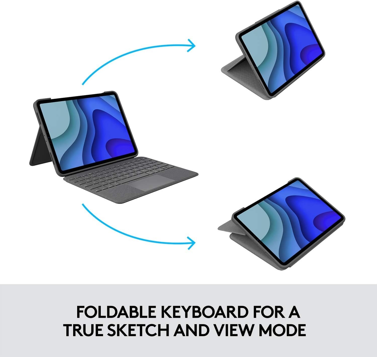 Logitech Folio Touch Keyboard Case Trackpad Backlit iPad Pro 11 1st 2nd 3rd 4th