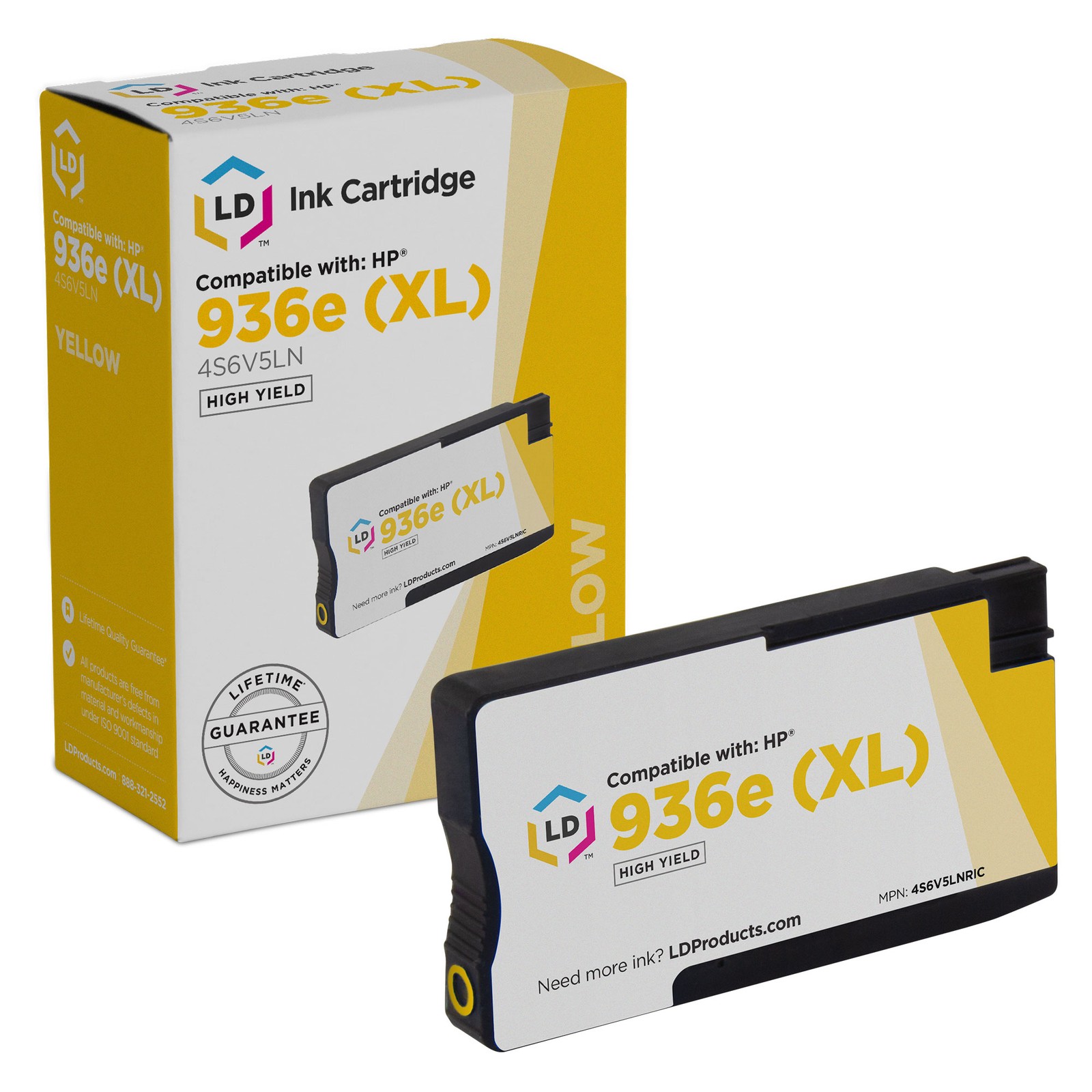 LD Products HP 936e Yellow Ink Cartridge (4S6V5LNRIC) for HP OfficeJet Pro
