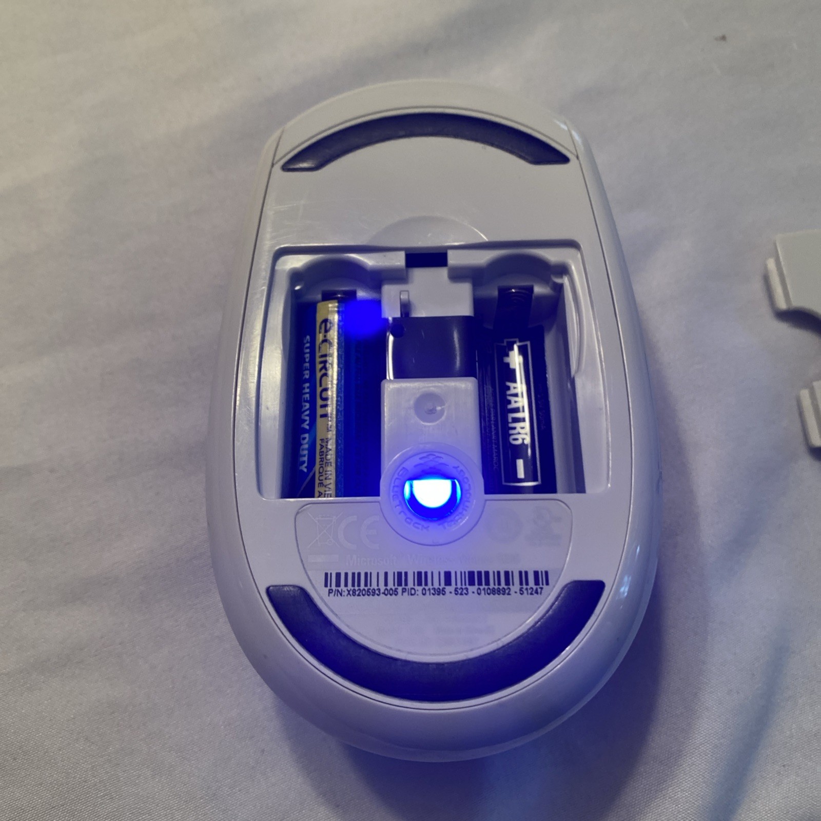 Microsoft Wireless Mouse 5000 Model 1387 Black/Blue Track ,Mouse Only Tested