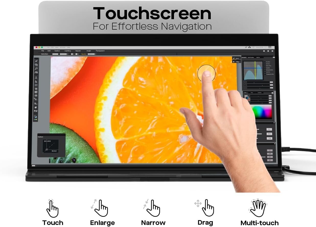 Mobile Pixels 15.6″ Duex Float Portable Stacked Touchscreen Monitor 101-1011P01