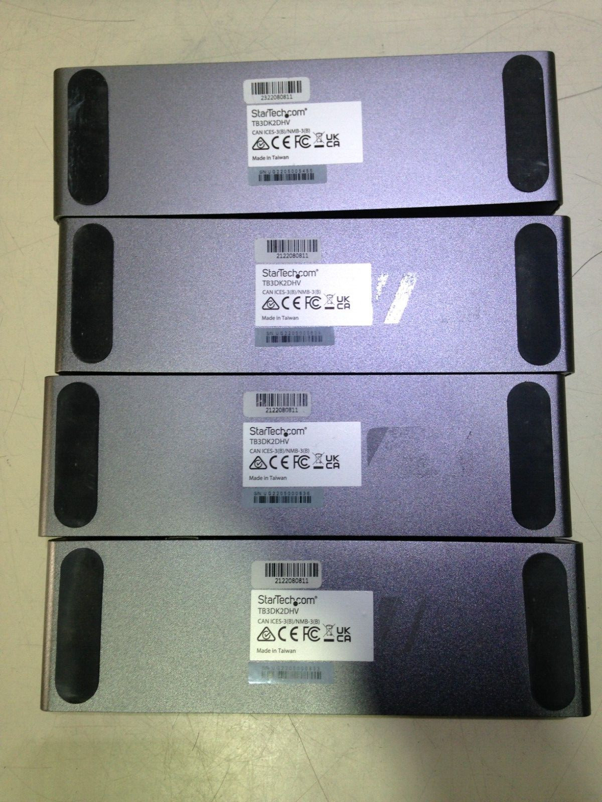LOT OF 4: STARTECH THUNDERBOLT 3 DOCK DUAL 4K LAPTOP DOCKING STATION – TB3DK2DHV