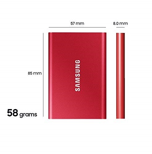 SAMSUNG Portable SSD T7 2TB USB 3.2 External Solid State Drive Gray (MU-PC2T0T)