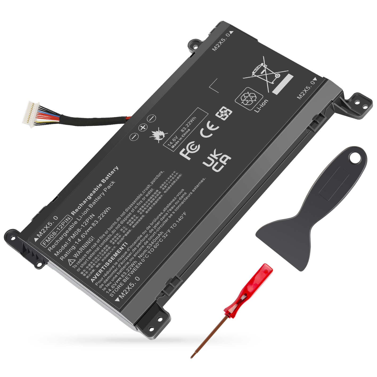 12Pin FM08 Battery For HP Omen 17-AN 17T-AN000 17T-AN100 HSTNN-LB8B HSTNN-LB8A