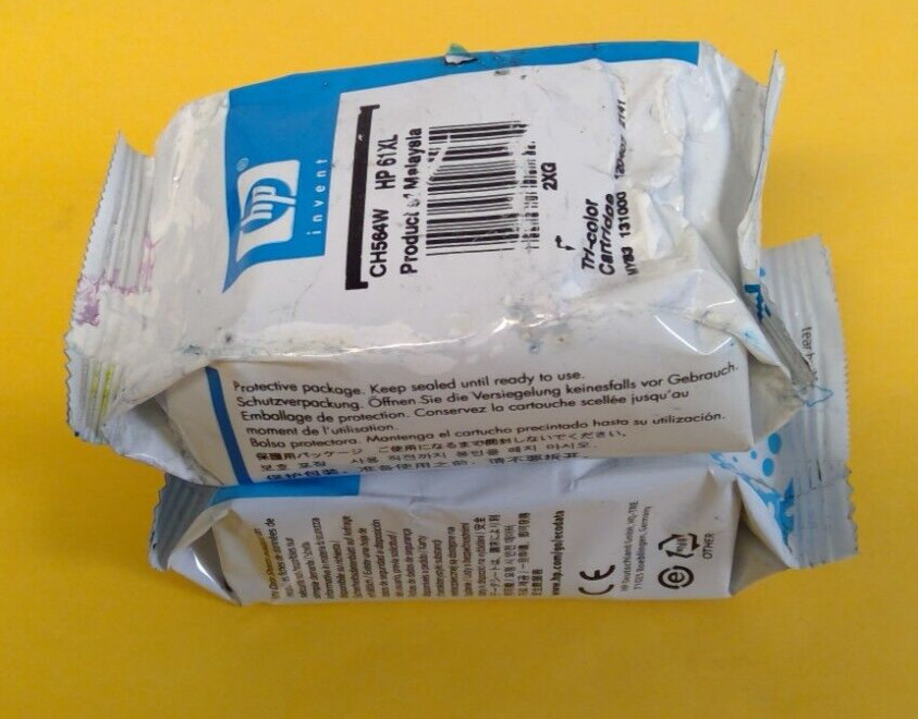 Genuine OEM HP 61XL Black-61XL Tri-color Ink Bulk Packaging FREE SHIPPING