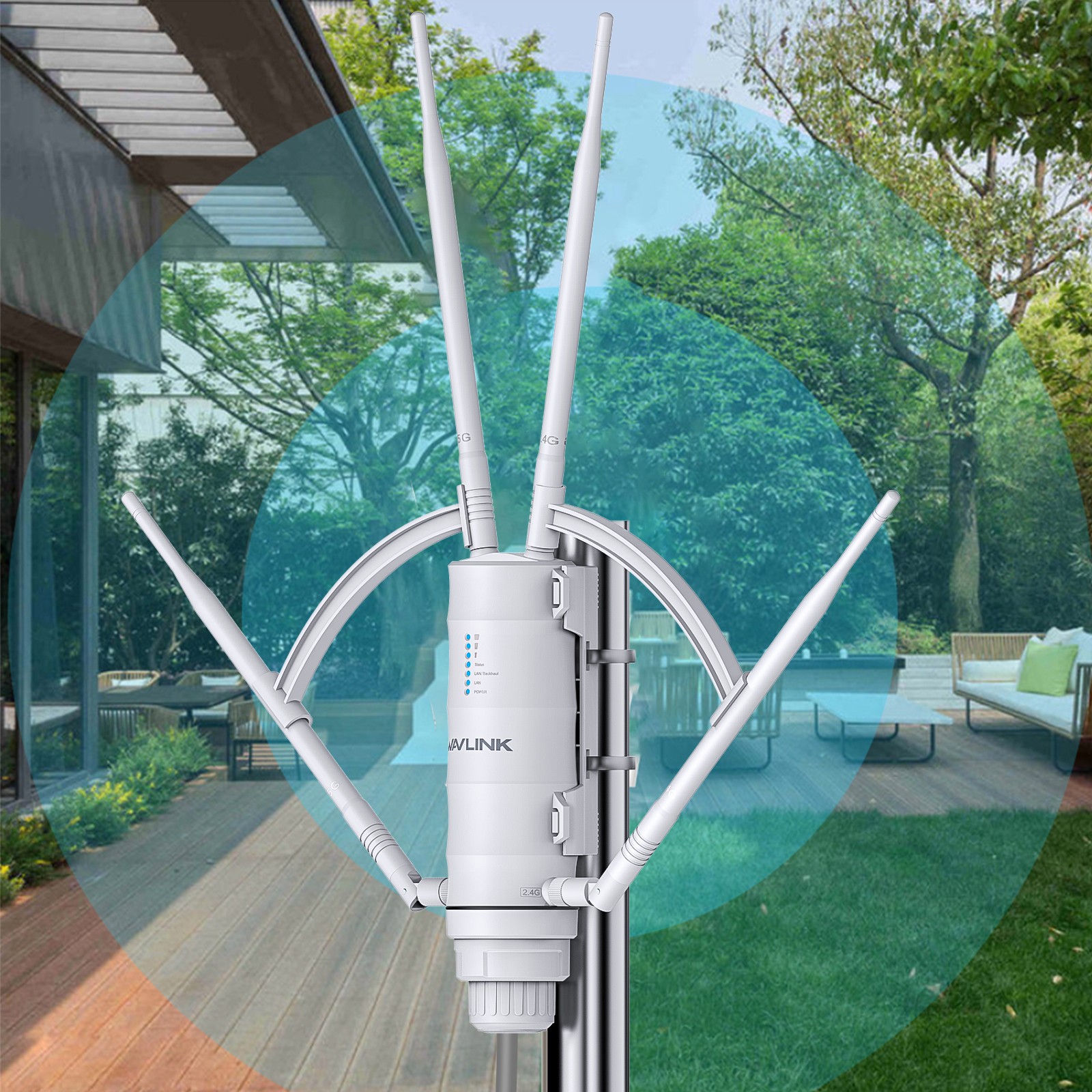 WAVLINK AC1200 Outdoor WiFi Extender Dual Band Router Long Range Weatherproof