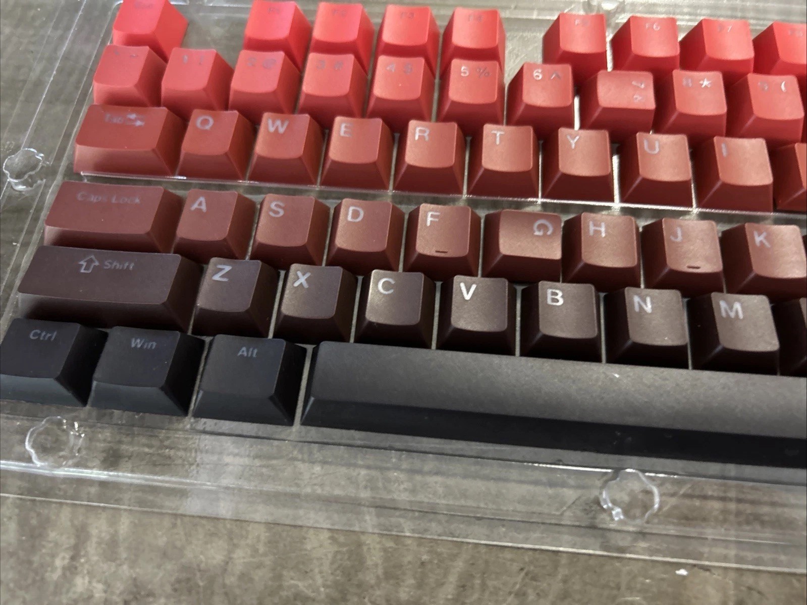 Red Black and Brown Mechanical Keys Keycaps Set for Mechanical Keyboards