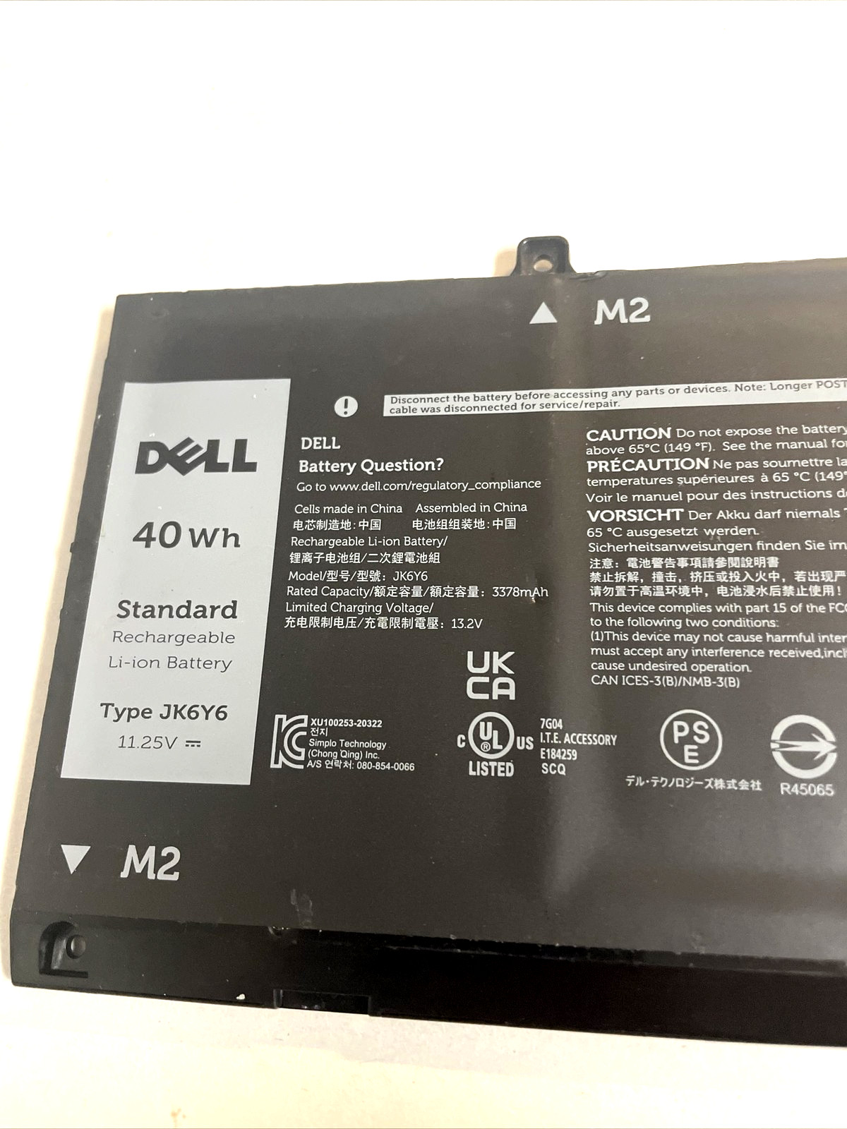 Genuine Dell Latitude 3410 3510 Inspiron 14 5000 2-in-1 Battery 40Wh JK6Y6 C5KG6