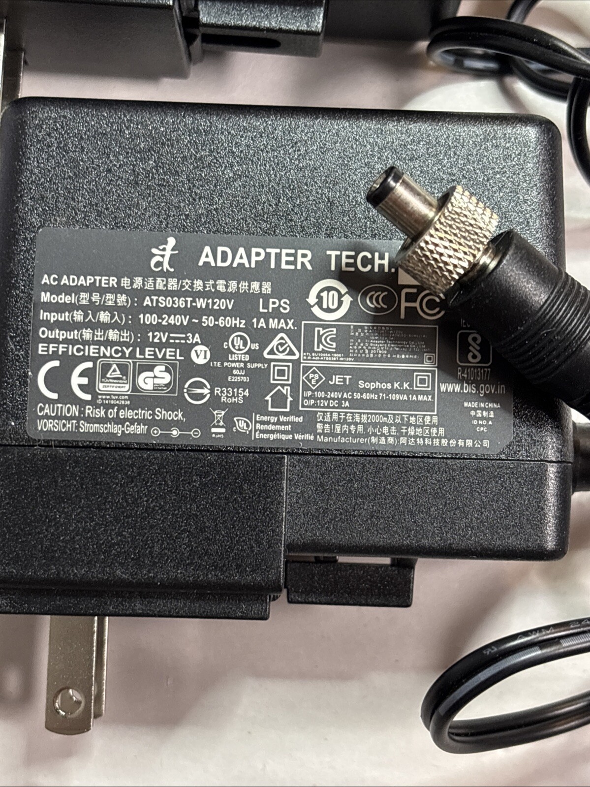 Lot 5 Genuine Sophos XG 115 W AC Adapter Wall Charger SG1003PSPEUS 12v 3a @MB215