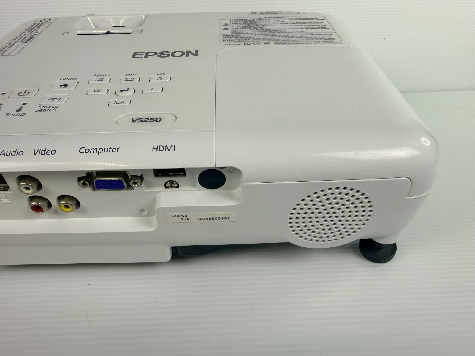 Epson 3LCD VS250 H838A 3200 Lumens Projector ~310Hrs
