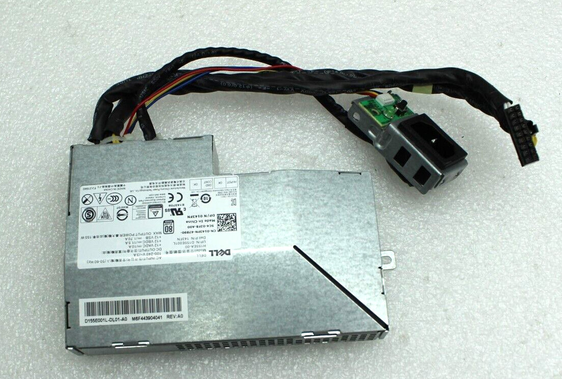 143FN Dell OPTIPLEX 22 3240 SERIES 155W AIO POWER SUPPLY H155EA-00 D155E001L NEW