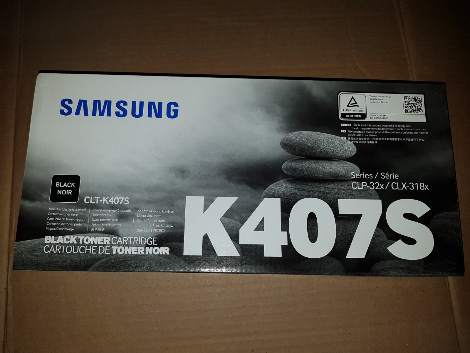Genuine Samsung CLTK407S Black Toner Cartridge CLP-32x CLX-318x Series BNIB