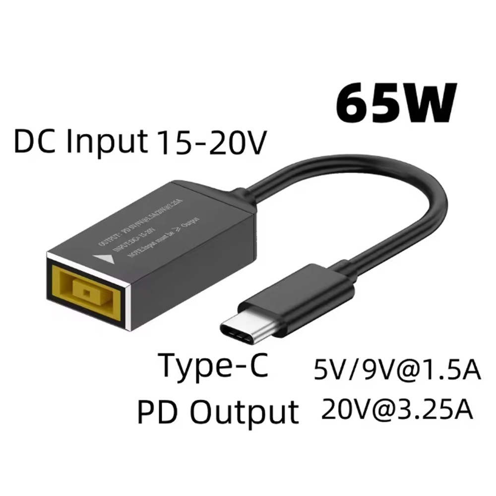 5 65W Laptop Charger Converter 11mm to USB C For Lenovo Thinkpad with 10cm Cable
