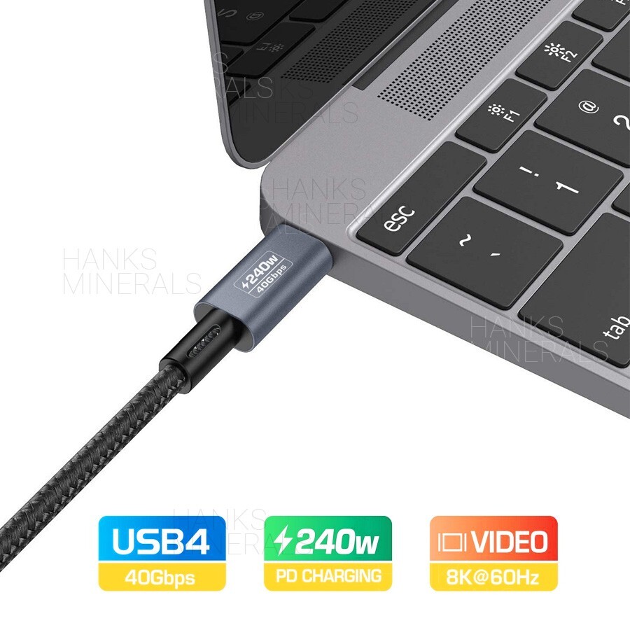 Thunderbolt 4 3 USB 4 USB-C 8K Cable 40Gbps Charger Data PD 240W UHD Video