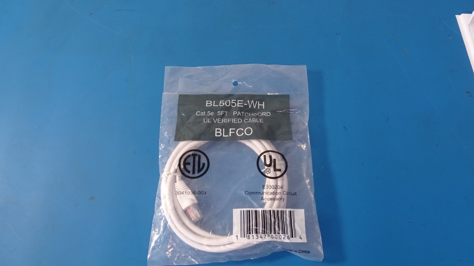 5FT Cat5E RJ45 Ethernet LAN Network UTP Patch Cable Copper Wire Gold 24AWG White