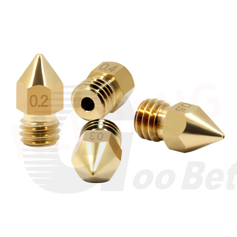 Brass 0.1mm to 1mm MK8 Extruder Nozzle M6 3D Printer CR-10 Ender Anet 1.75mm 3mm