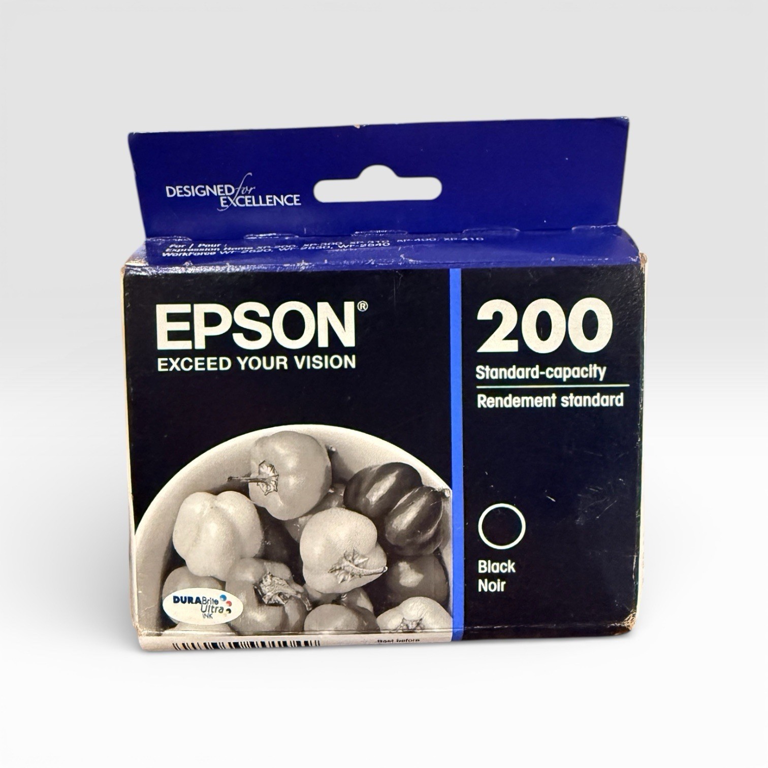 Epson 200 Black Ink Cartridge T200120 New Sealed Exp 08/2027