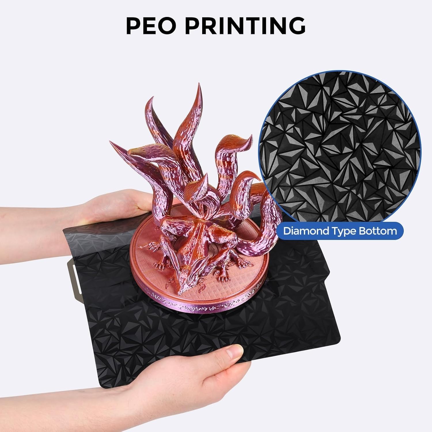 Double-Sided PEO PET Build Plate 257x257mm for Bambu Lab X1 Series 3D Printers