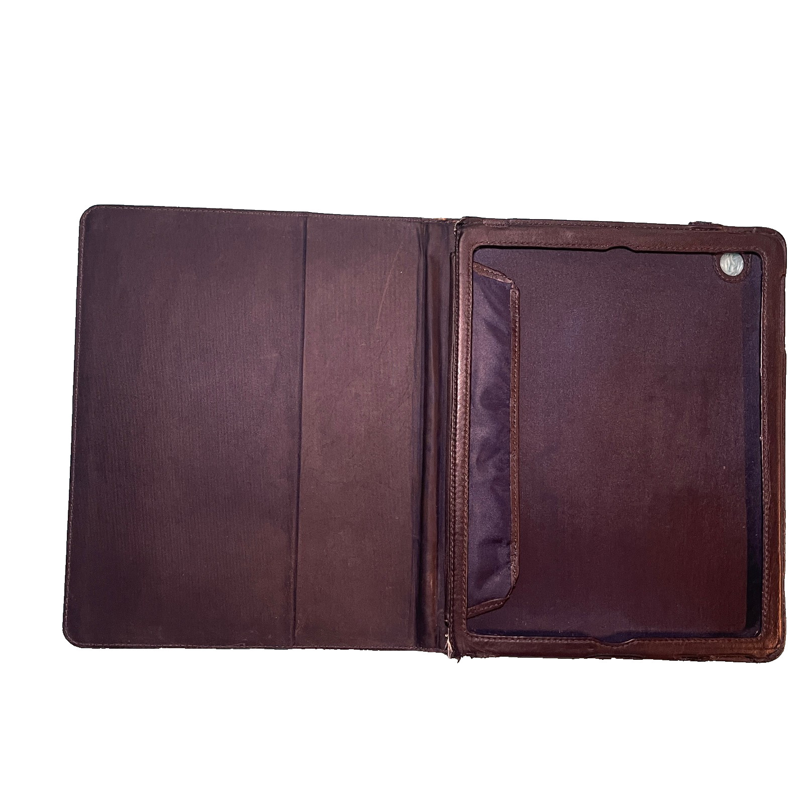 Coach Leather Sleeve Pouch for Apple iPad Brown Blue Stripe Rare