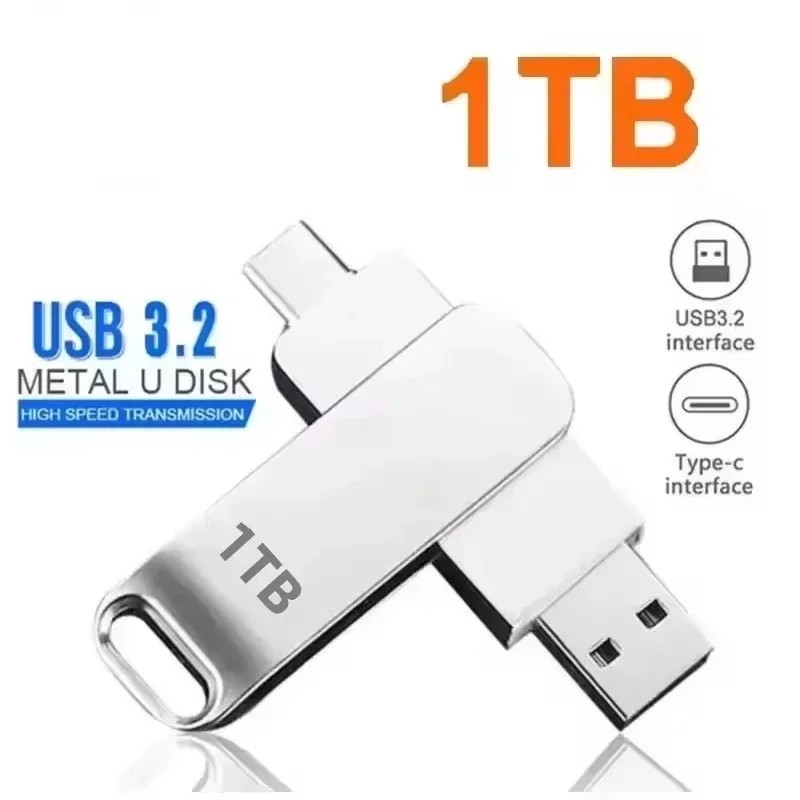 64TB Metal Flash Drive USB 3.2 High Speed Transfer Portable Waterproof U Disk