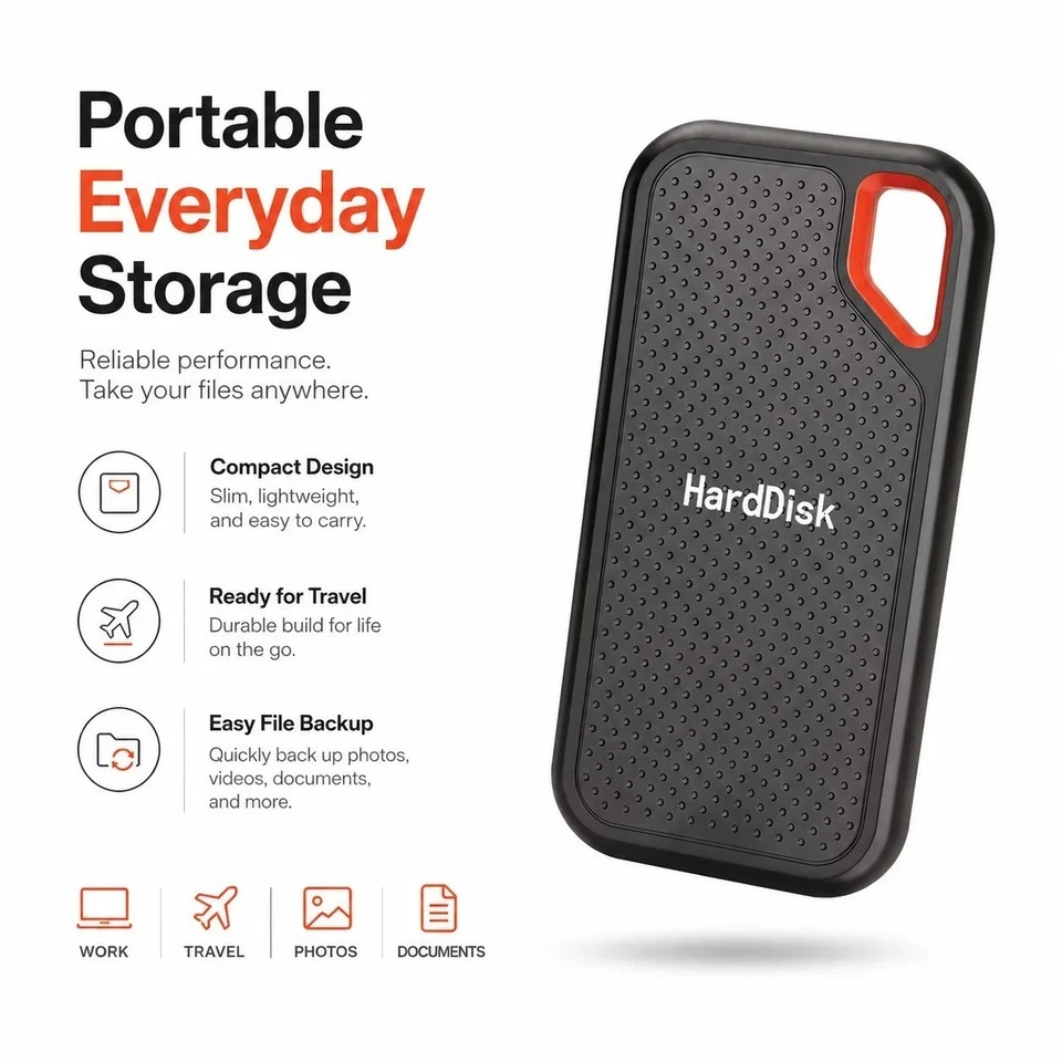 external hard drive 4tb High Speed Capacity Solid State Usb3.2 Laptop Mac And PC