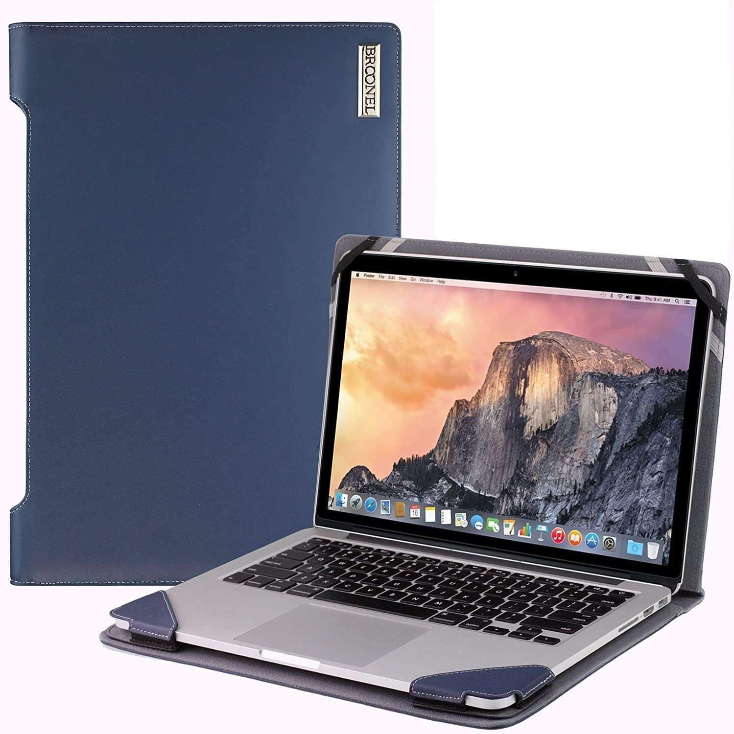 Broonel Blue Leather Laptop Profile Case For HUAWEI MateBook E 12.6″ 2-in-1 Tabl