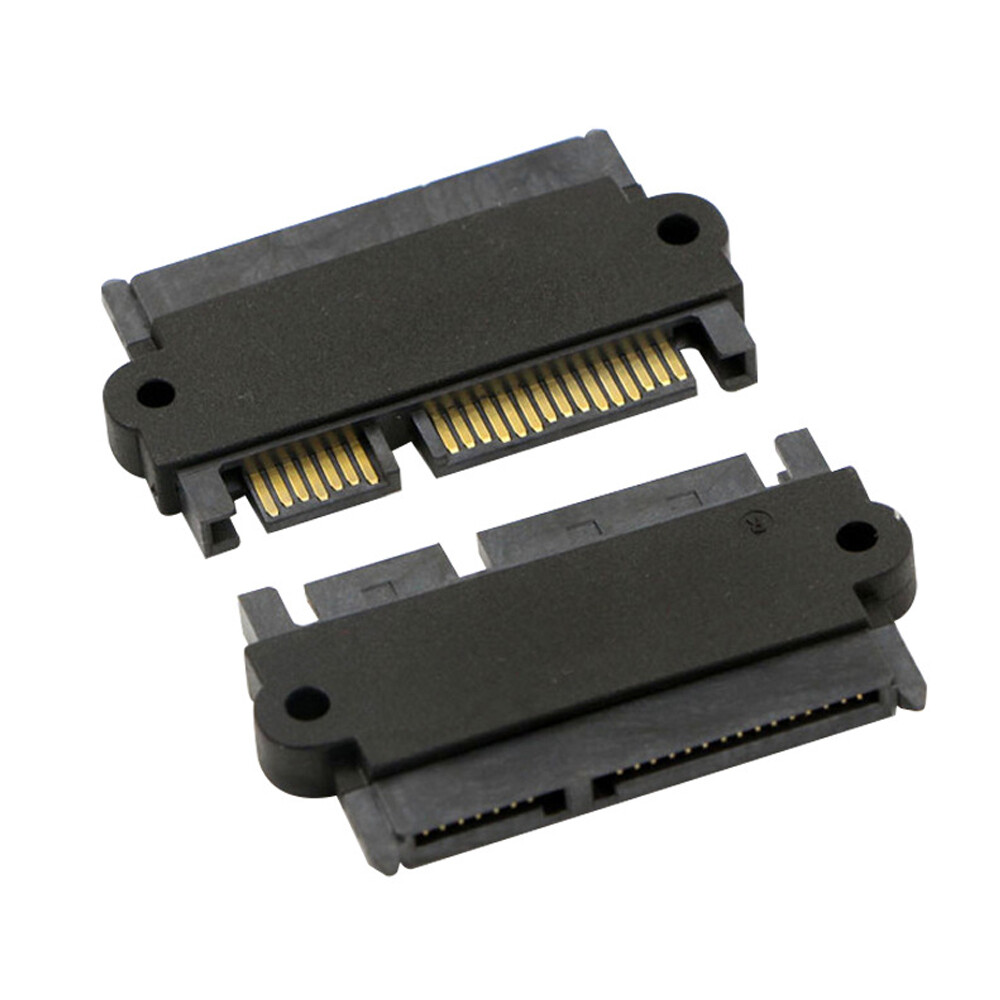 SATA 22P 7+15Pin Male Plug to SATA 22Pin 7+15P Female Jack Adapter Convertor 10X