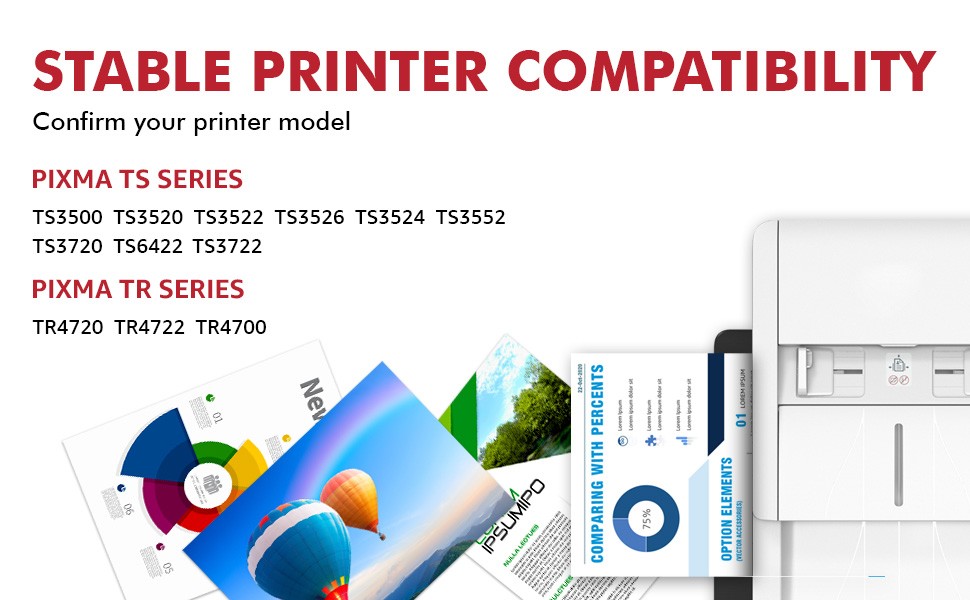 High Yield PG-275XL CL-276XL Ink compatible with Canon PIXMA TR4720 TS3520 Lot