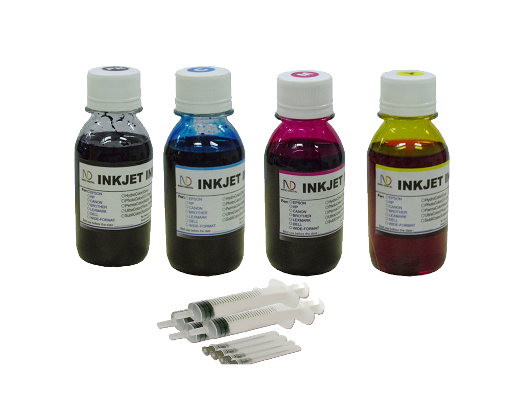 Refill ink kit for HP printer cartridge 64XL 67XL 910XL 962XL 4x100ml syringe