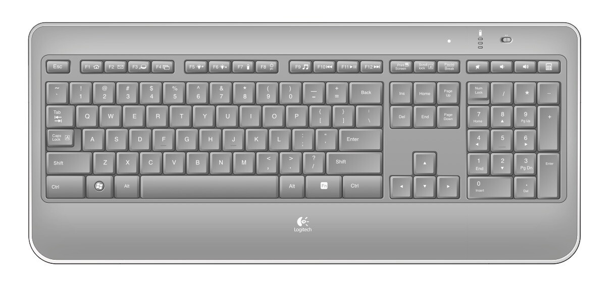 REPLACEMENT KEYS + RETAINER – Logitech K800 Wireless Illuminated Keyboard