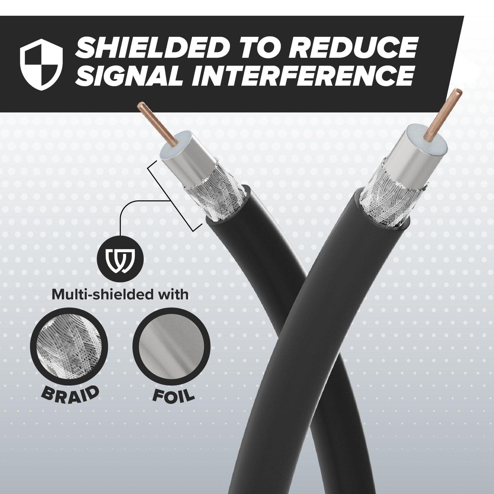 THE CIMPLE CO Coaxial Cable, 40 FT, RG11, Indoor/Outdoor, Dual-Shield, High Spee