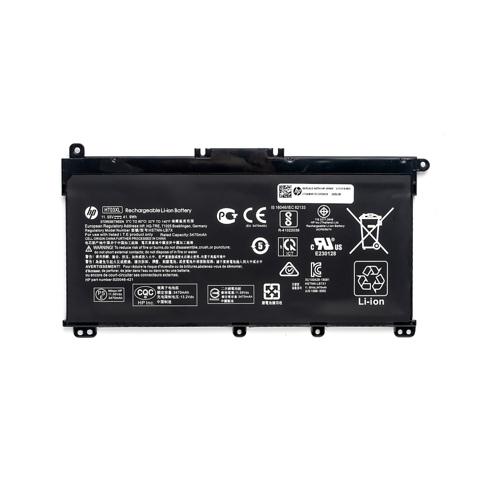 OEM Genuine HT03XL Battery for HP Pavilion L11421-2C2 L11119-855 15-CS 15-DA New
