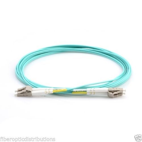 2m OM4 LC to LC Fiber Optic Patch Cable Multimode Duplex Aqua 50/125 -09876