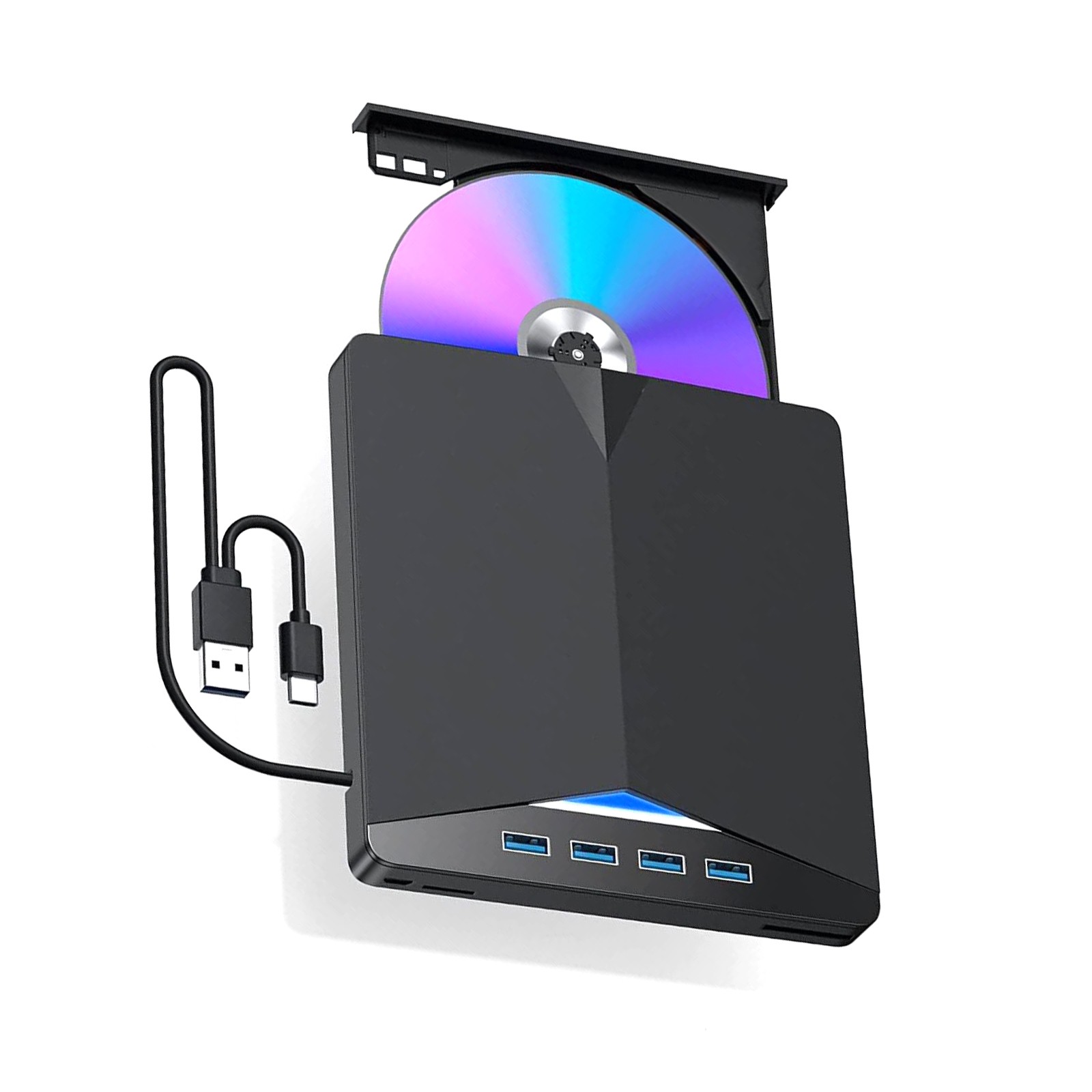 New Plug-and-Play External CD DVD Drive PC Laptop Burner Reader Writer USB 3.0