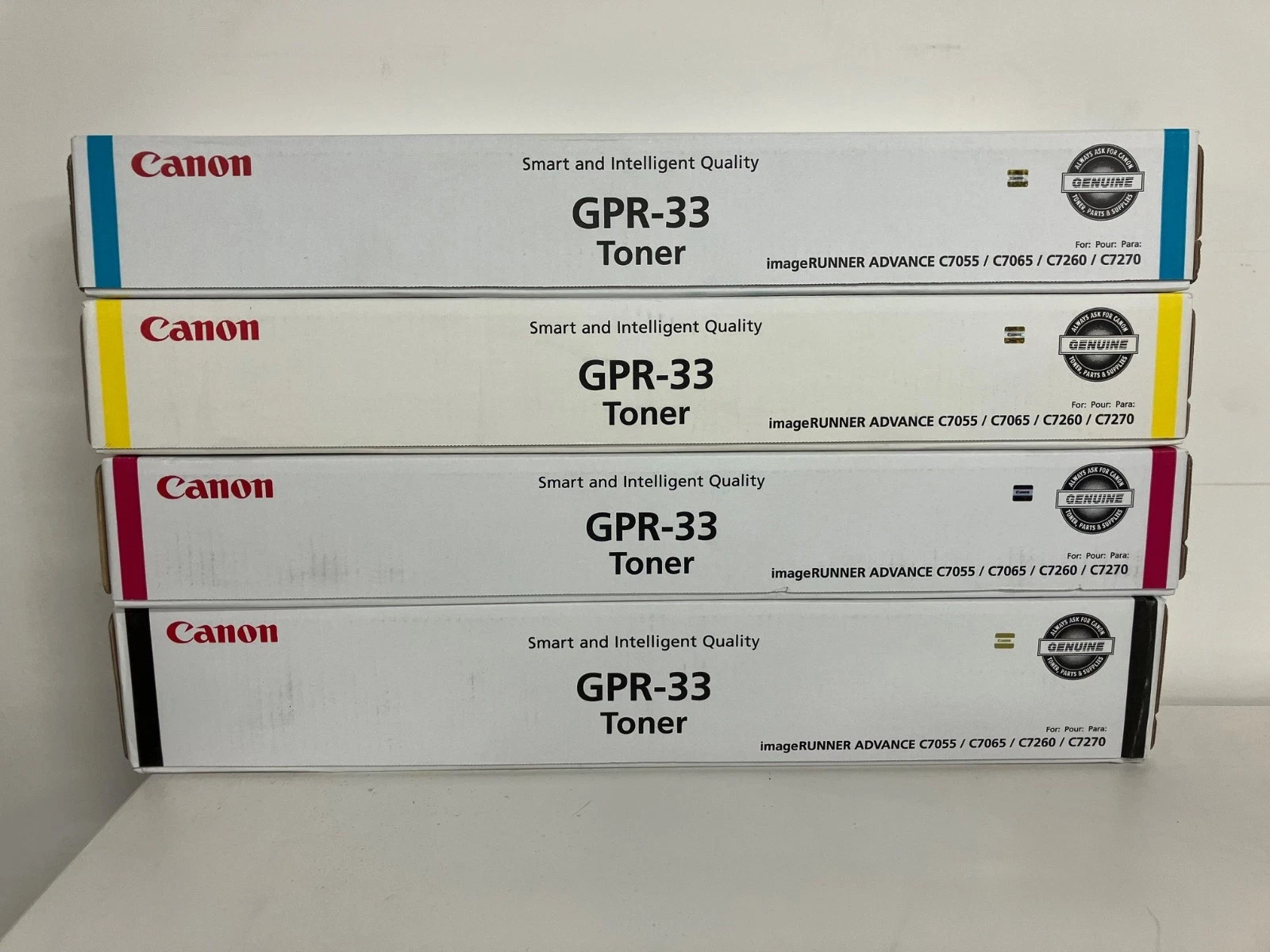 Genuine Canon GPR-33 CYMK SET Cyan Magenta Yellow Black New Sealed FREE SHIPPING