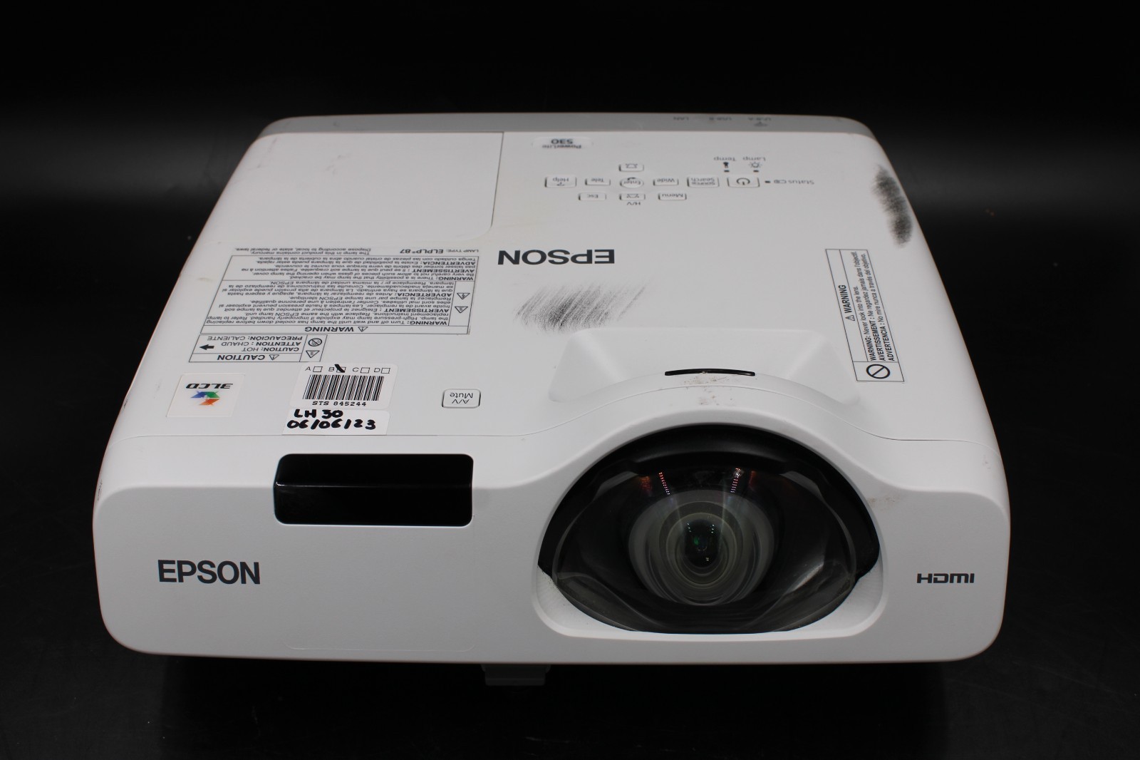 Epson Powerlite 530 3LCD 3200 Lumens 1024×768 Projector 607 Lamp Hours