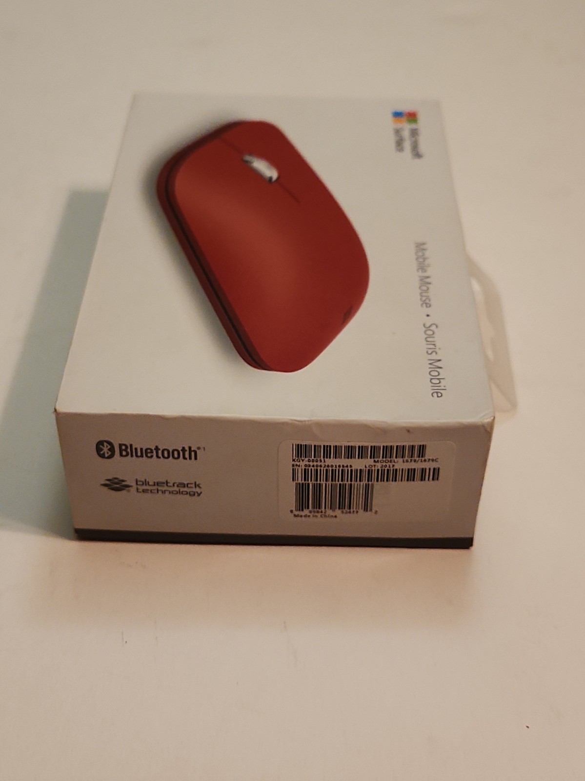 Microsoft Surface Mobile Mouse KGY-00051 Model 1679/1679C Poppy Red